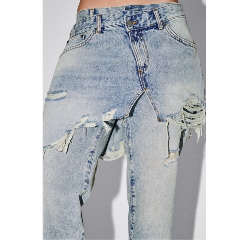 ZARA MID-RISE ZW STRAIGHT LEG JEANS 6840/091 348017 - Picture 3 of 6